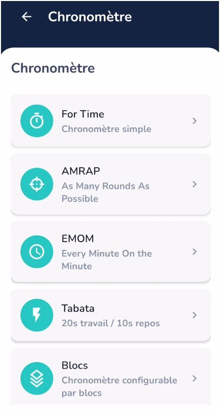 Timer intégré