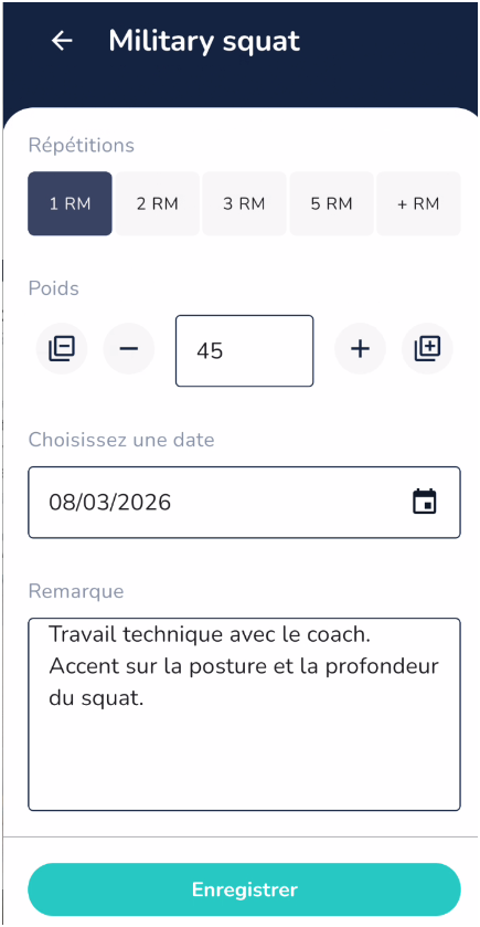 Nouveaux mouvements disponibles