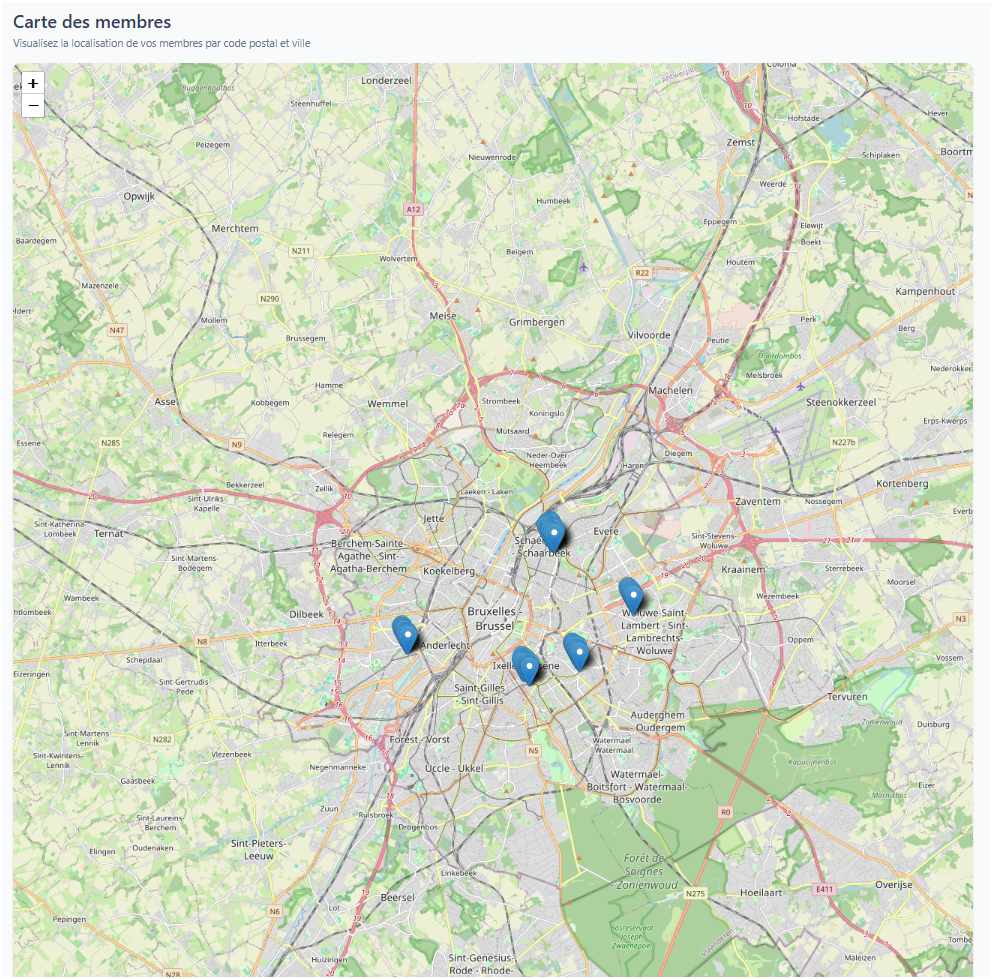 Carte des membres